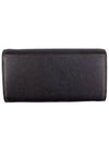 TB Logo Grainy Leather Continental Long Wallet Black - BURBERRY - BALAAN 3