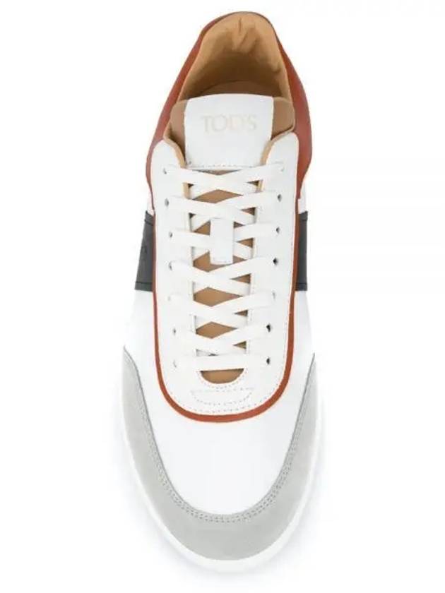 Leather Panel Low Top Sneakers White - TOD'S - BALAAN 2