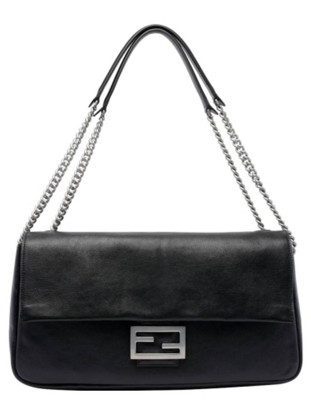 Baguette Chain Large Shoulder Bag Black - FENDI - BALAAN 2