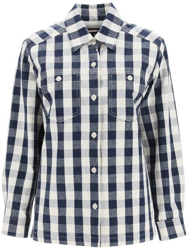 Isla Tartan Check Shirt Navy - A.P.C. - BALAAN 1