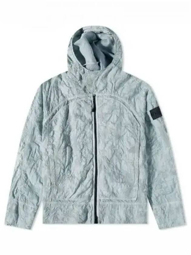 Men's Shadow Project Nylon Metal Waffle Print Hooded Jacket Grey - STONE ISLAND - BALAAN 2