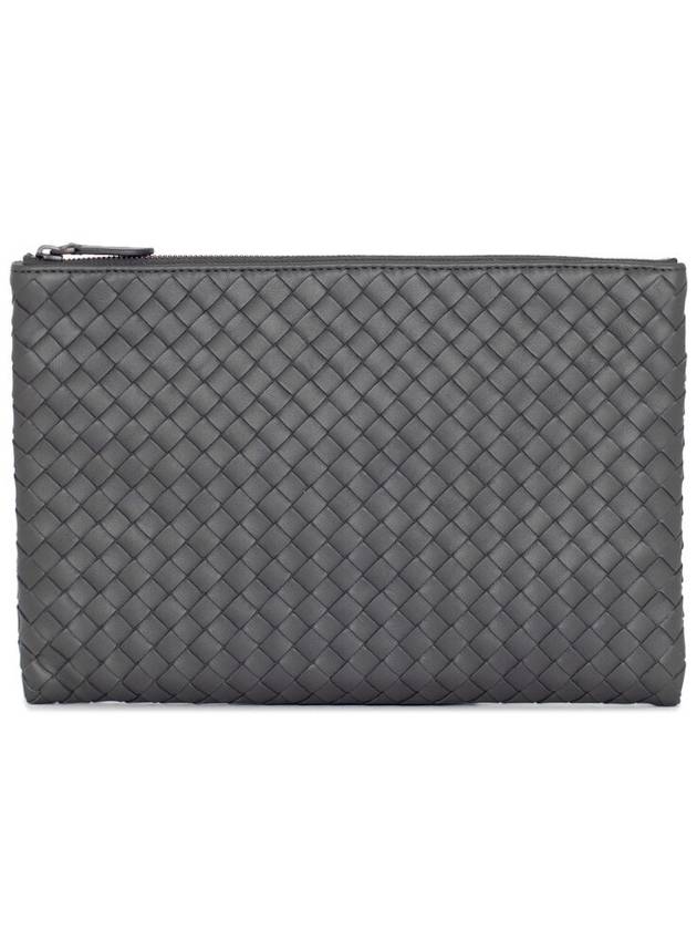 Intrecciato Clutch Bag Gray - BOTTEGA VENETA - BALAAN 2