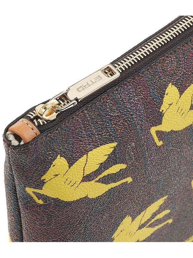 Logo Pattern Clutch Bag Brown - ETRO - BALAAN 9