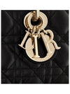 Lady D Joy Cannage Small Lambskin Tote Bag Black - DIOR - BALAAN 7