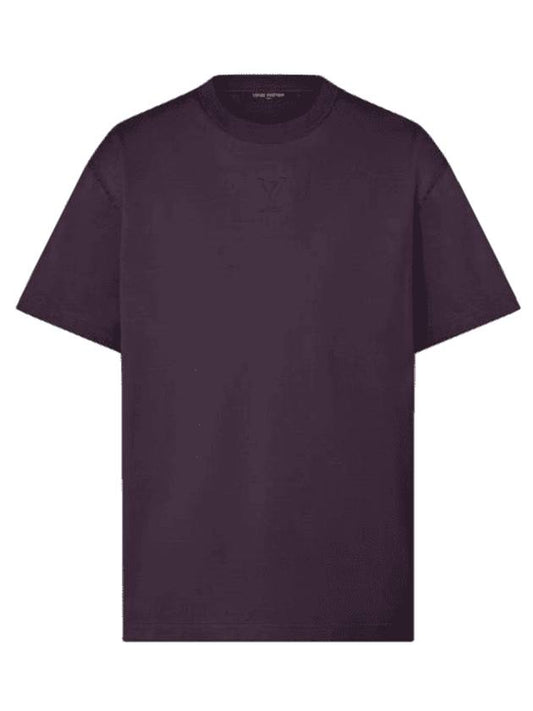 Embossed LV Cotton Short Sleeve T-Shirt Violet - LOUIS VUITTON - BALAAN 1