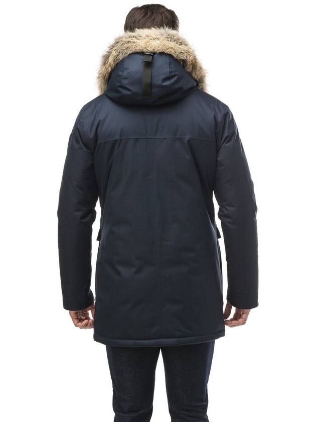 Yves Hooded Fur Padded Parka Navy - NOBIS - BALAAN 4