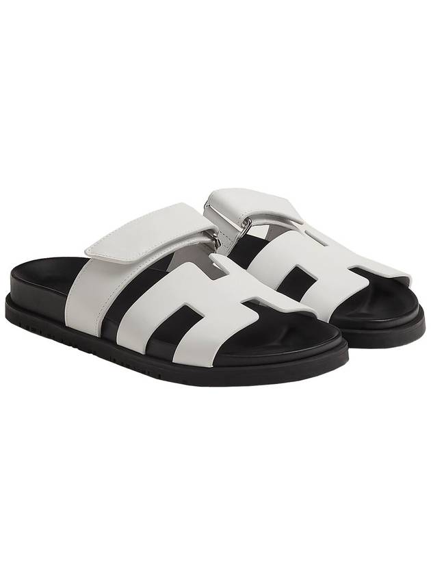 Chypre Calfskin Sandals Blanc - HERMES - BALAAN 2