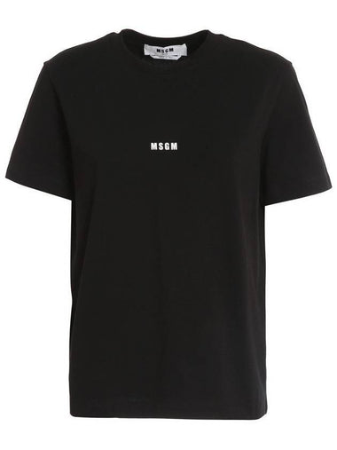 Micro Logo Short Sleeve T-Shirt Black - MSGM - BALAAN 1