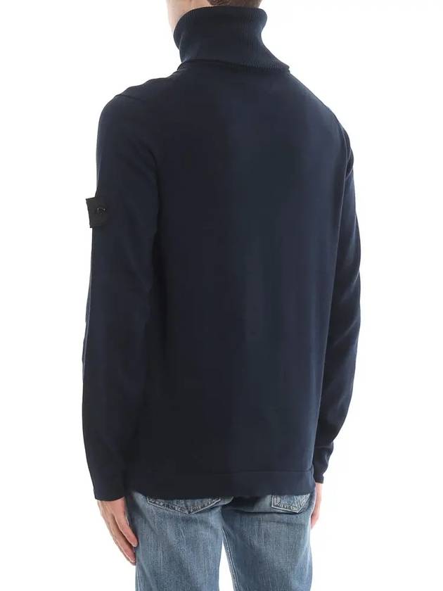 Men's Wappen Shadow Turtleneck Navy - STONE ISLAND - BALAAN 5