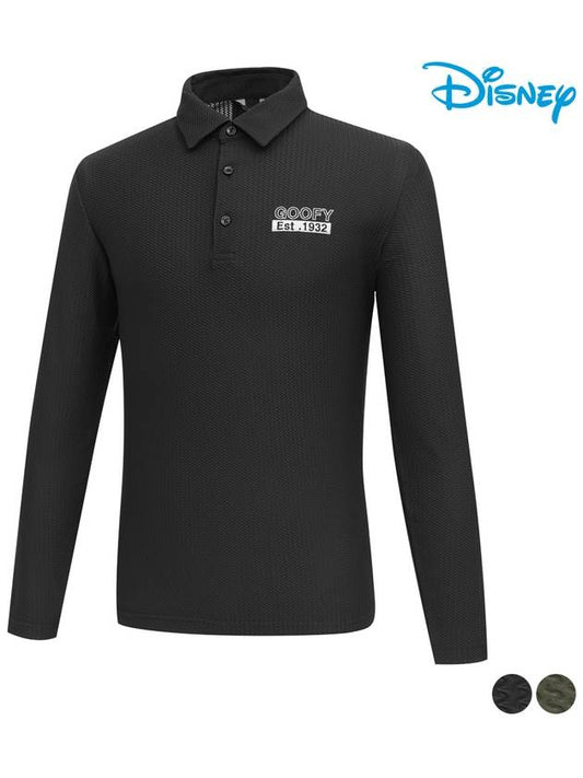 Disney Backline Logo Embossed Long Sleeve Collar T-Shirt DO1MTS006 - DISNEY GOLF - BALAAN 2