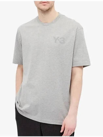 Classic Logo Cotton Short Sleeve T-Shirt Grey - Y-3 - BALAAN 2