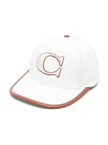 Embroidered Logo Ball Cap White - COACH - BALAAN 1