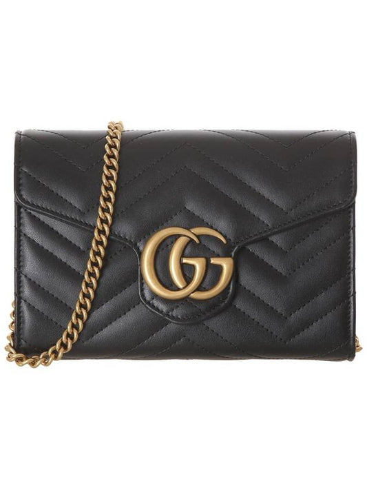 GG Marmont Matelasse Mini Crossbody Bag Black - GUCCI - BALAAN 2