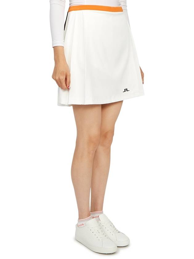 Women's Sierra Pleated Skirt White - J.LINDEBERG - BALAAN 4