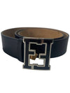 Classic FF Logo Leather Belt Black - FENDI - BALAAN 1