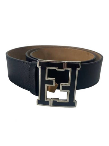 Classic FF Buckle Leather Belt Black - FENDI - BALAAN 1