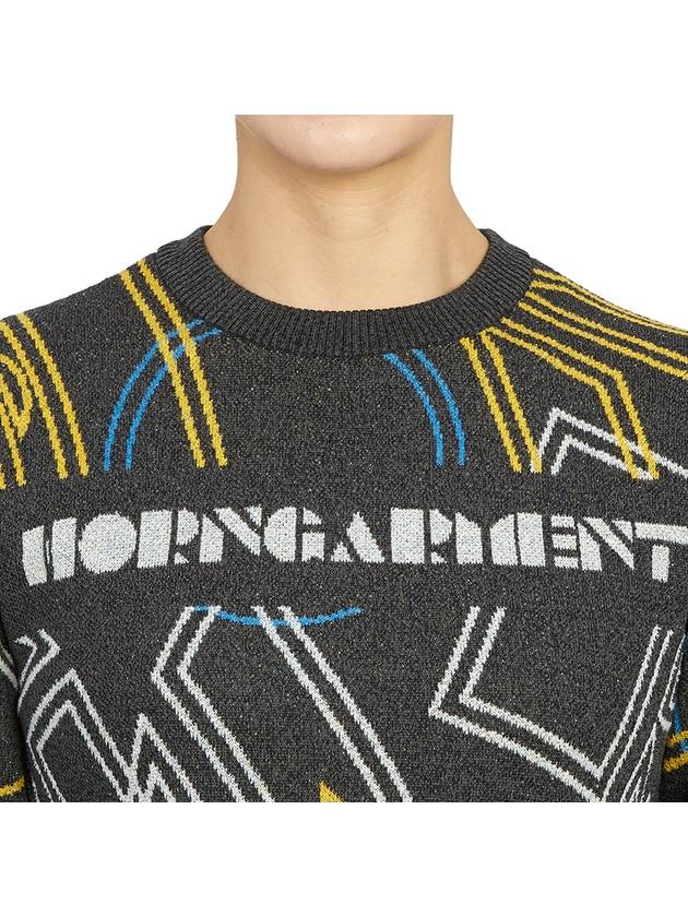 Dialogue Crew Neck Sweater Black - HORN GARMENT - BALAAN 7