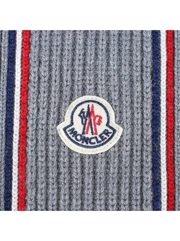 Patch logo three stripe wool muffler 3C00007 M1131 981 - MONCLER - BALAAN 5