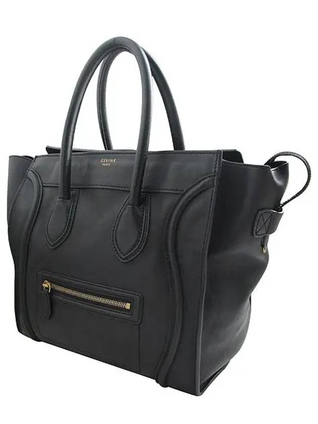 Black leather luggage mini tote bag - CELINE - BALAAN 3