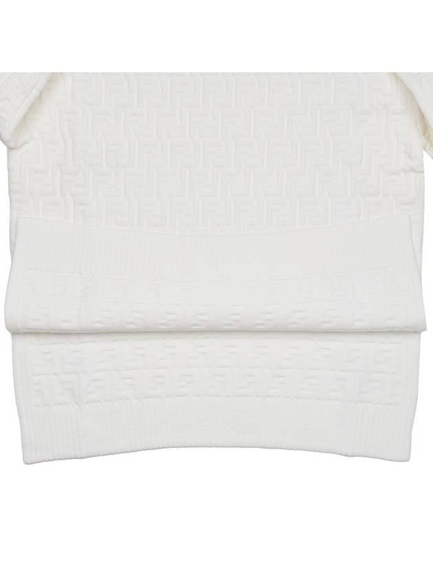 FF Logo Embossed Pullover Knit Top White - FENDI - BALAAN 8