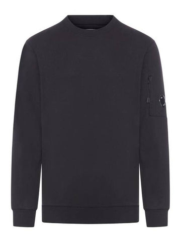 Diagonal Raised Fleece Lens Sweatshirt Black - CP COMPANY - BALAAN 1