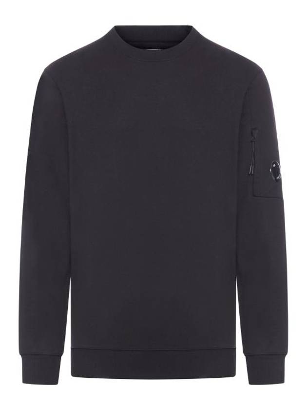 Diagonal Raised Fleece Lens Sweatshirt Black - CP COMPANY - BALAAN 1