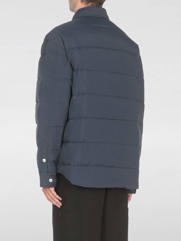 Quilted Padded Shirt Jacket Midnight Blue - KENZO - BALAAN 4