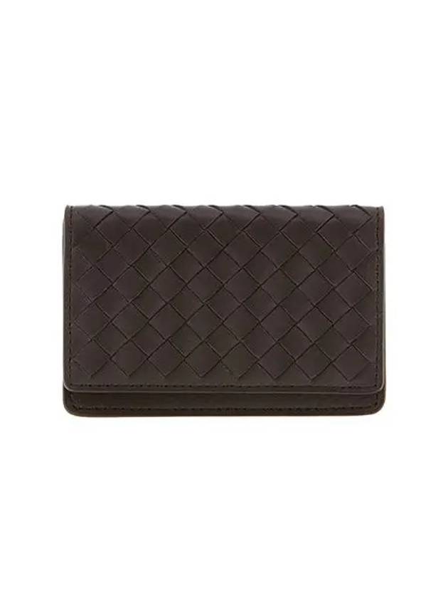 Intrecciato Flap Card Wallet Brown - BOTTEGA VENETA - BALAAN 3