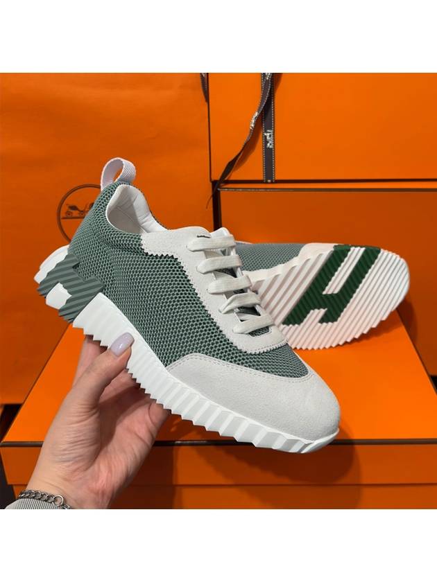 Women's Bouncing Sneakers Mint Mesh H Mint Logo - HERMES - BALAAN 3