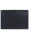 Debossed Pebble Clutch Bag Black - THOM BROWNE - BALAAN 4