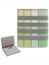 4 Bar Applique Stripe Double Card Holder Pastel Green - THOM BROWNE - BALAAN 2