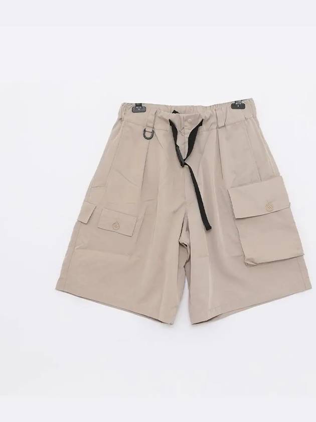 Belt Twill Cargo Shorts Beige - Y-3 - BALAAN 4