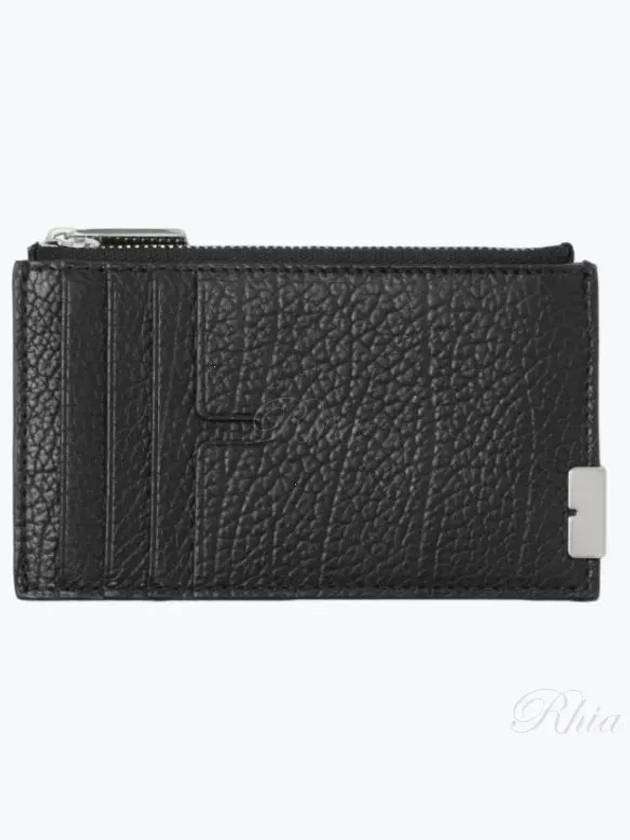 Engraved Logo Leather Card Wallet Black - BURBERRY - BALAAN 2