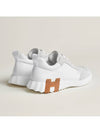 Bouncing Sneakers Calfskin Suede Goatskin Blanc - HERMES - BALAAN 5