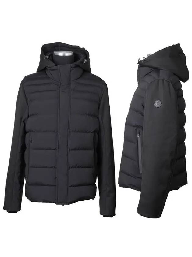 Padding LETERRIER_999 Black hooded down padded jumper - MONCLER - BALAAN 1