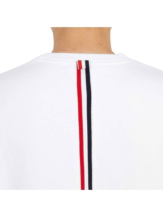 Center Back Stripe Crewneck Sweatshirt White - THOM BROWNE - BALAAN 8