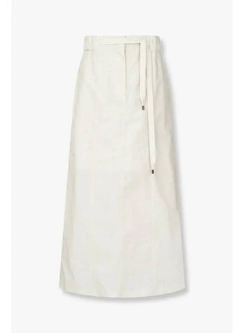 Women s Back Slit String Skirt Ivory - BRUNELLO CUCINELLI - BALAAN 1