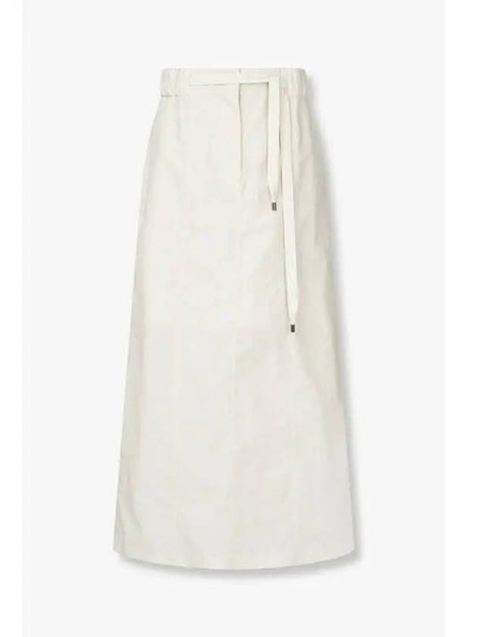 Women s Back Slit String Skirt Ivory - BRUNELLO CUCINELLI - BALAAN 1