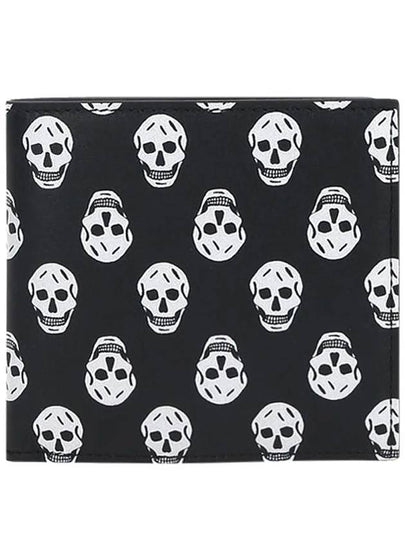 Skull Print Pullover Half Wallet Black - ALEXANDER MCQUEEN - BALAAN 2