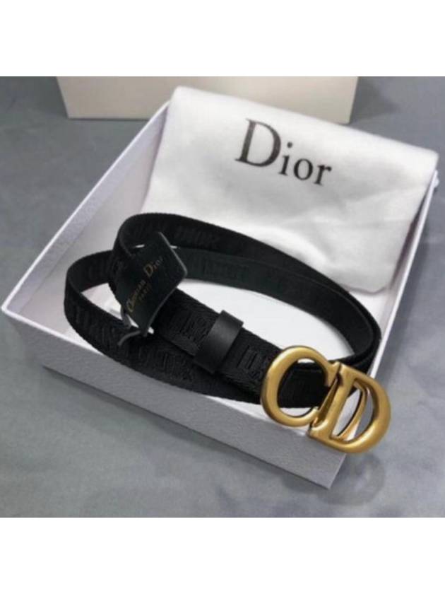 Saddle 20mm Ultrasmooth Calfskin Leather Belt Black - DIOR - BALAAN 3