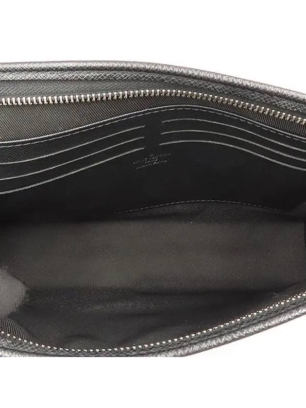 M30450 Black Taiga Leather Pochette Voyage Clutch - LOUIS VUITTON - BALAAN 5