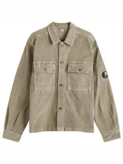 Corduroy Button Utility Shirt Jacket Grey - CP COMPANY - BALAAN 2