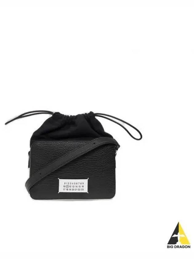 Logo Patch Leather Bucket Cross Bag Black - MAISON MARGIELA - BALAAN 2