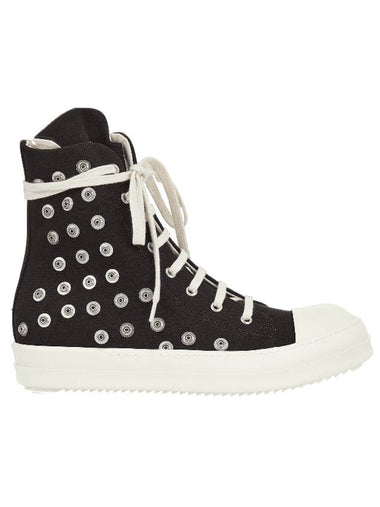 DRKSHDW Stud Canvas High Top Sneakers Black - RICK OWENS - BALAAN 1