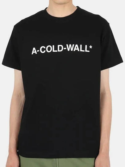 Essentials Logo Print Short Sleeve T-Shirt Black - A-COLD-WALL - BALAAN 2