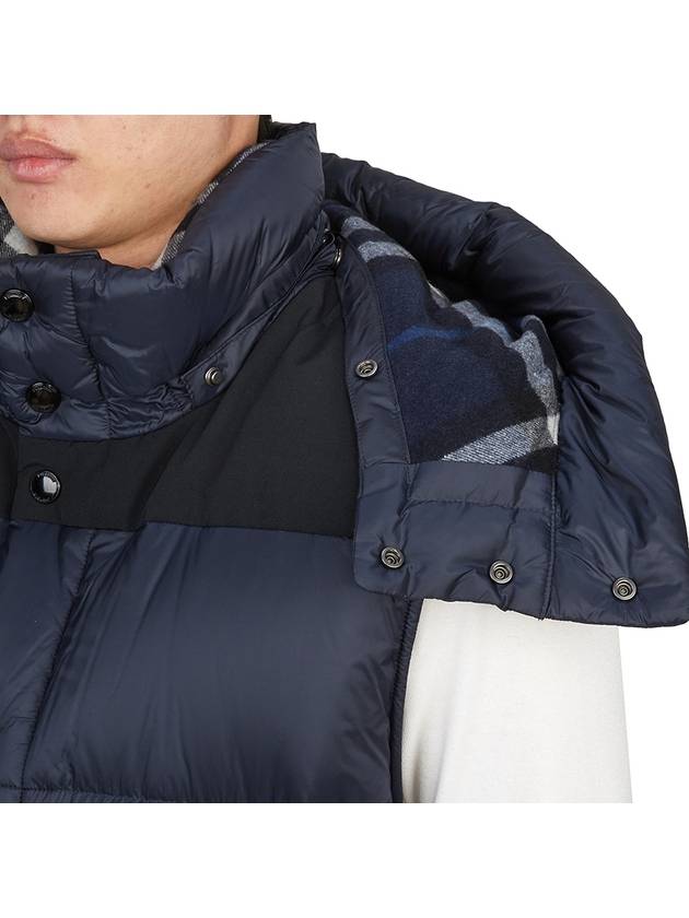 Hooded Nylon Down Padding Navy - BURBERRY - BALAAN 9