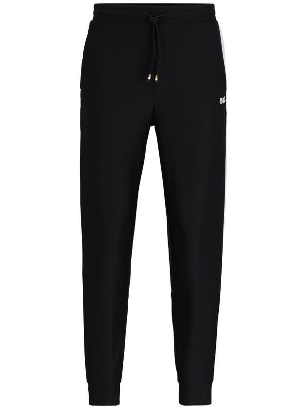 Berrettini Stripe Detail Track Pants Black - HUGO BOSS - BALAAN 2