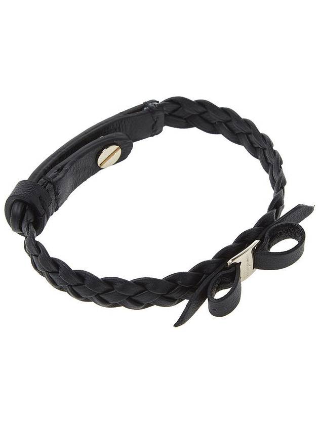 Vara Bow Leather Bracelet Black - SALVATORE FERRAGAMO - BALAAN 3