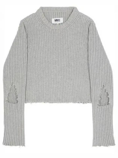 Distressed Cut Out Knit Top Grey - MAISON MARGIELA - BALAAN 2