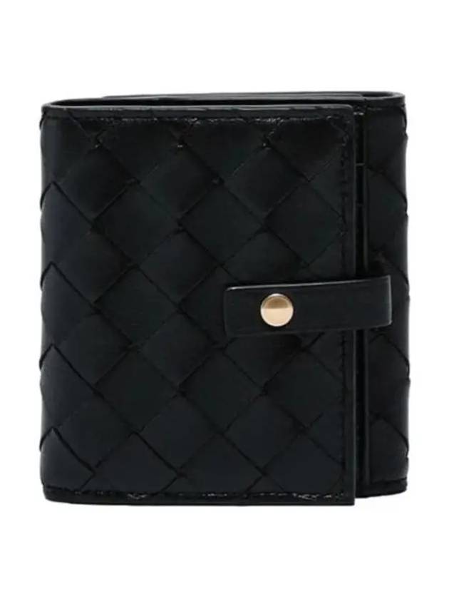 Intrecciato Mini Bicycle Wallet Black - BOTTEGA VENETA - BALAAN.